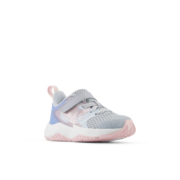 Rave Run v2 Bungee Lace with Top Strap -Bright Sky with Granite and Rose Sugar - Toddlers