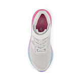 Fresh Foam Arishi v4 Bungee Lace with Top Strap - Grey Matter with Mid Century Pink and Lilac Glo - Kids