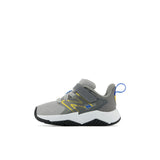 Rave Run v2 Bungee Lace with Top Strap - Grey with Blue and Gold - Toddler