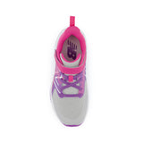 Rave Run v2 Bungee Lace - Summer Fog with Mystic Purple and Hi-Pink - Big Kids